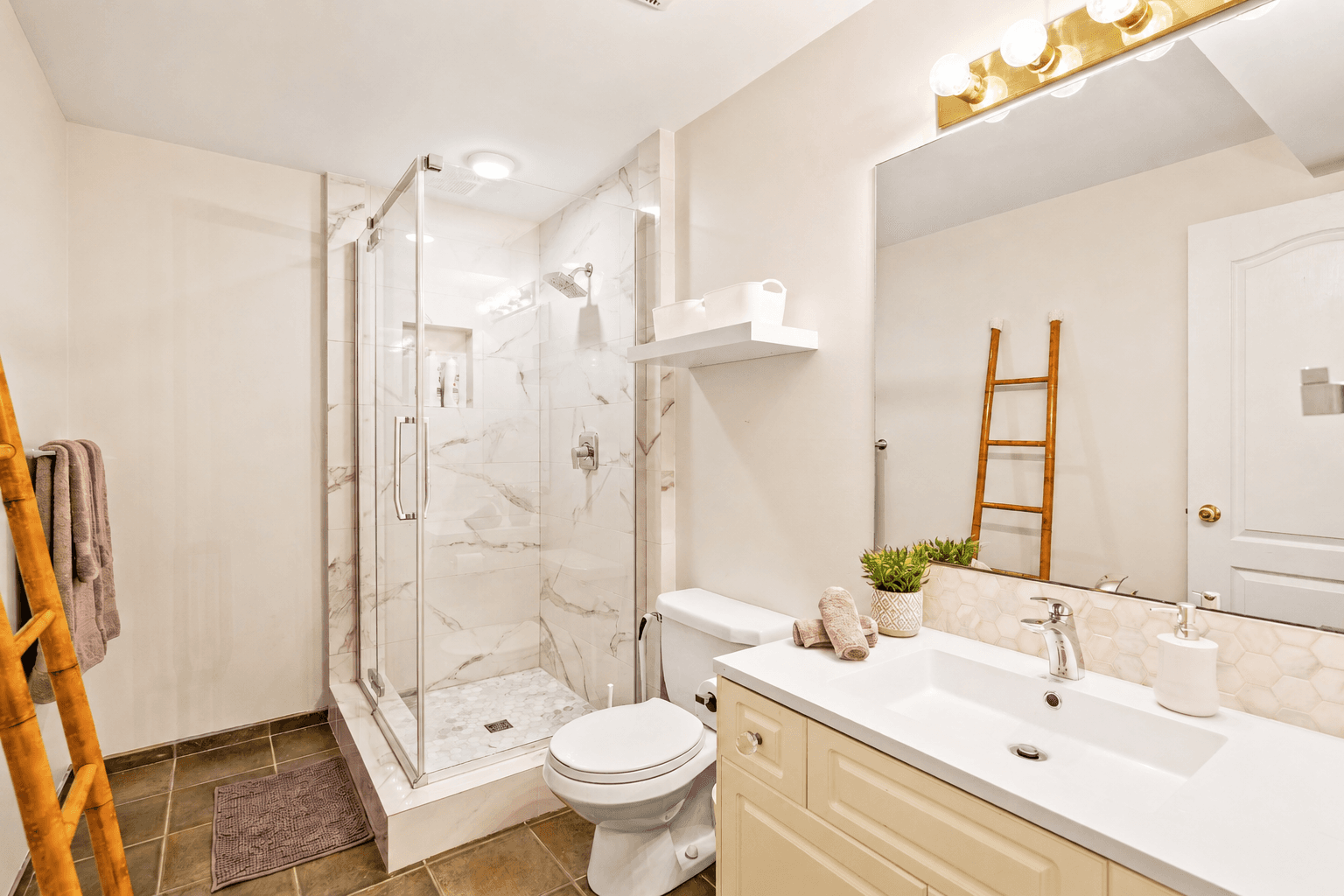 A sparkling, sanitized bathroom